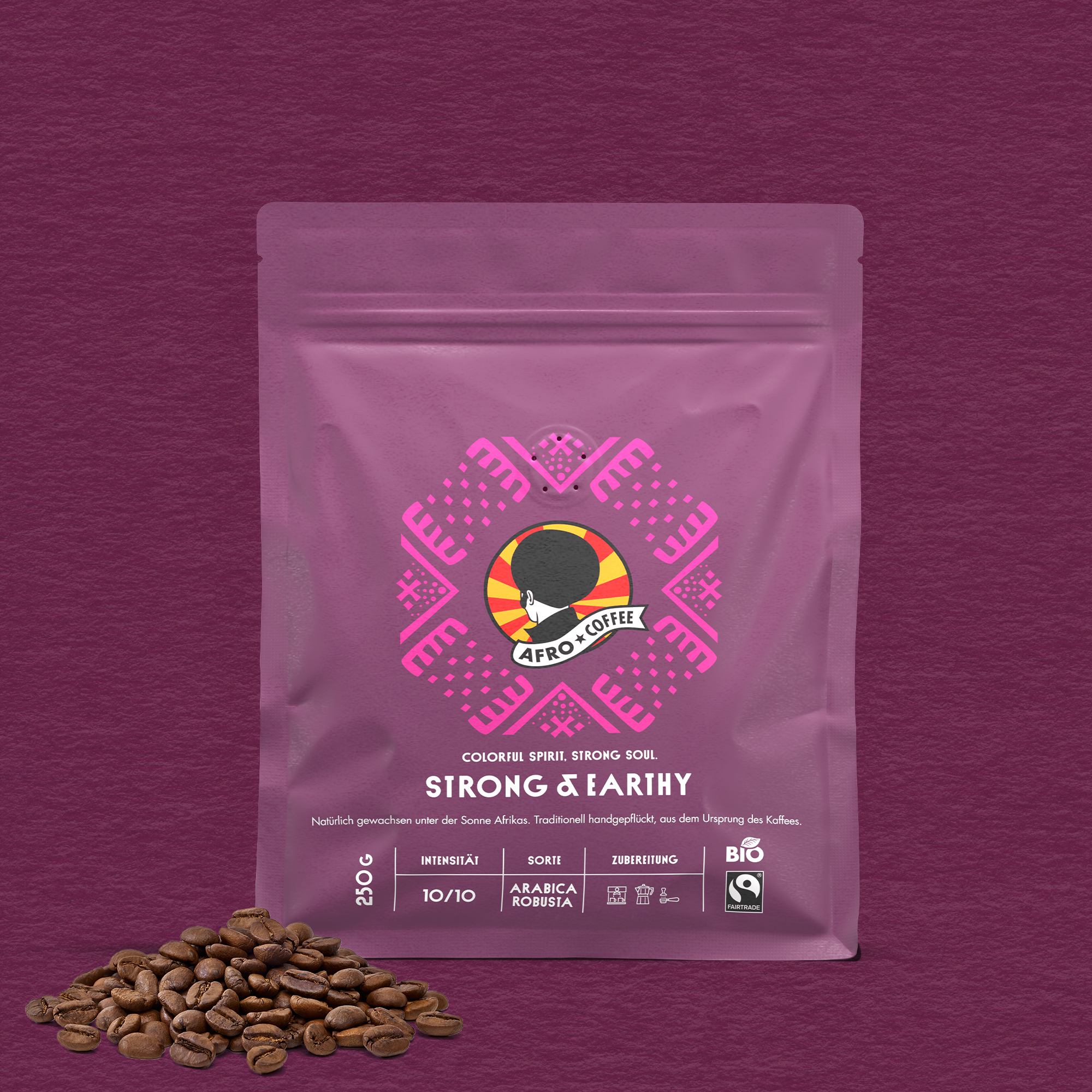 Strong & Earthy Kaffeebohnen Bio, Fairtrade 250g