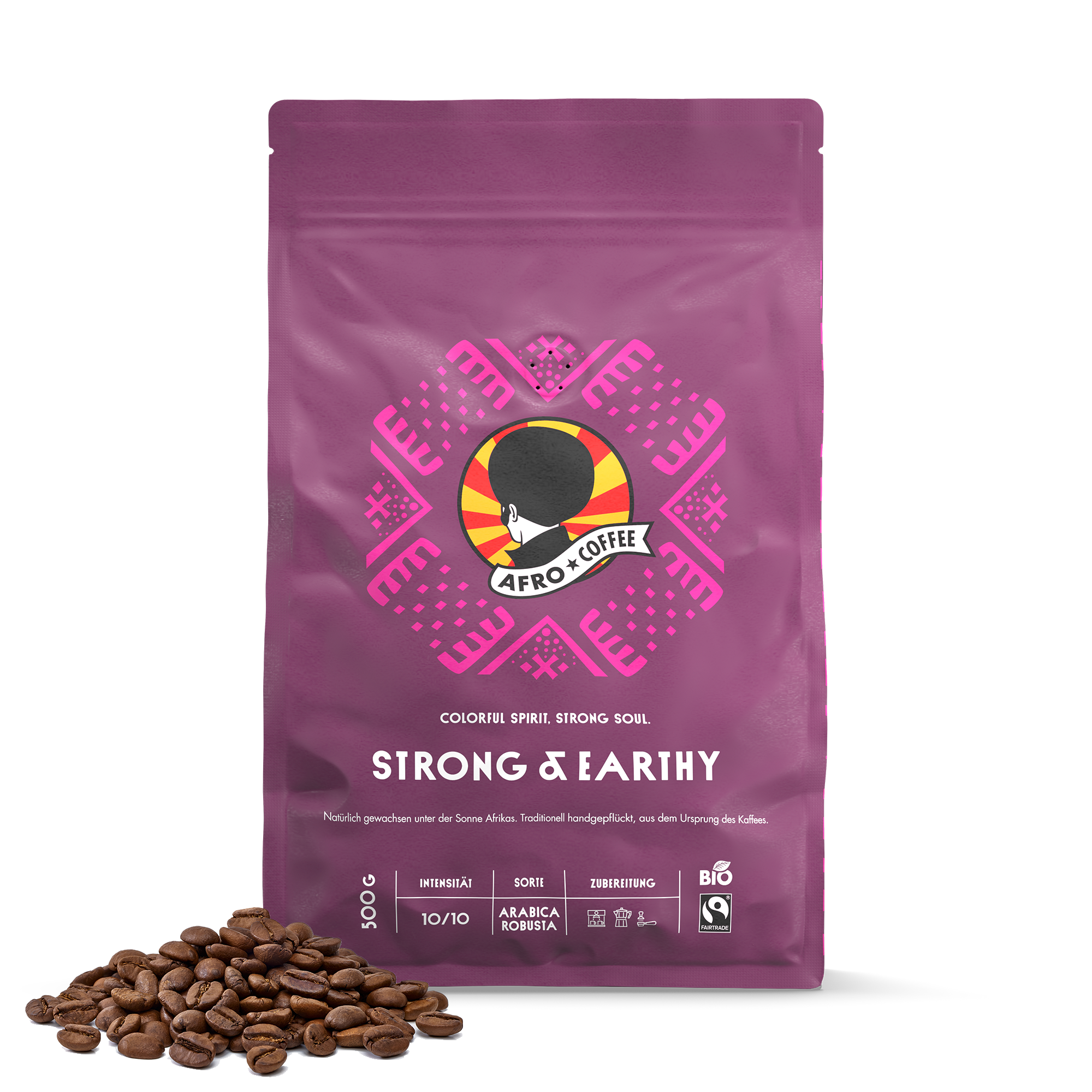 Strong & Earthy Kaffeebohnen Bio, Fairtrade 500g