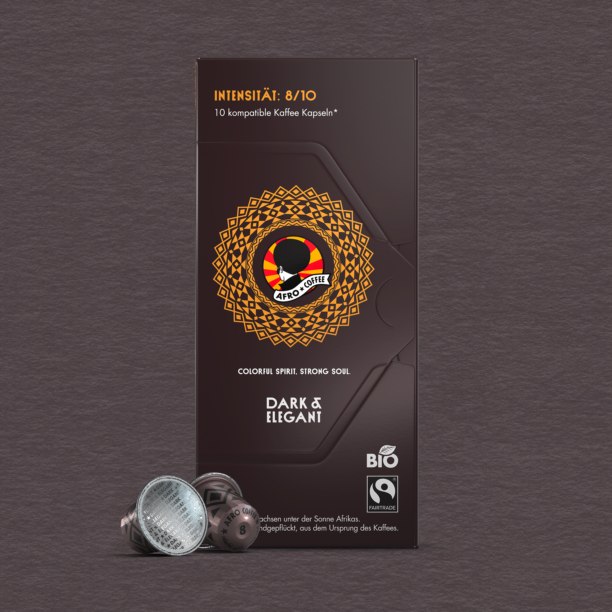 Dark & Elegant Kaffeekapseln, Bio, Fairtrade 10 Stück
