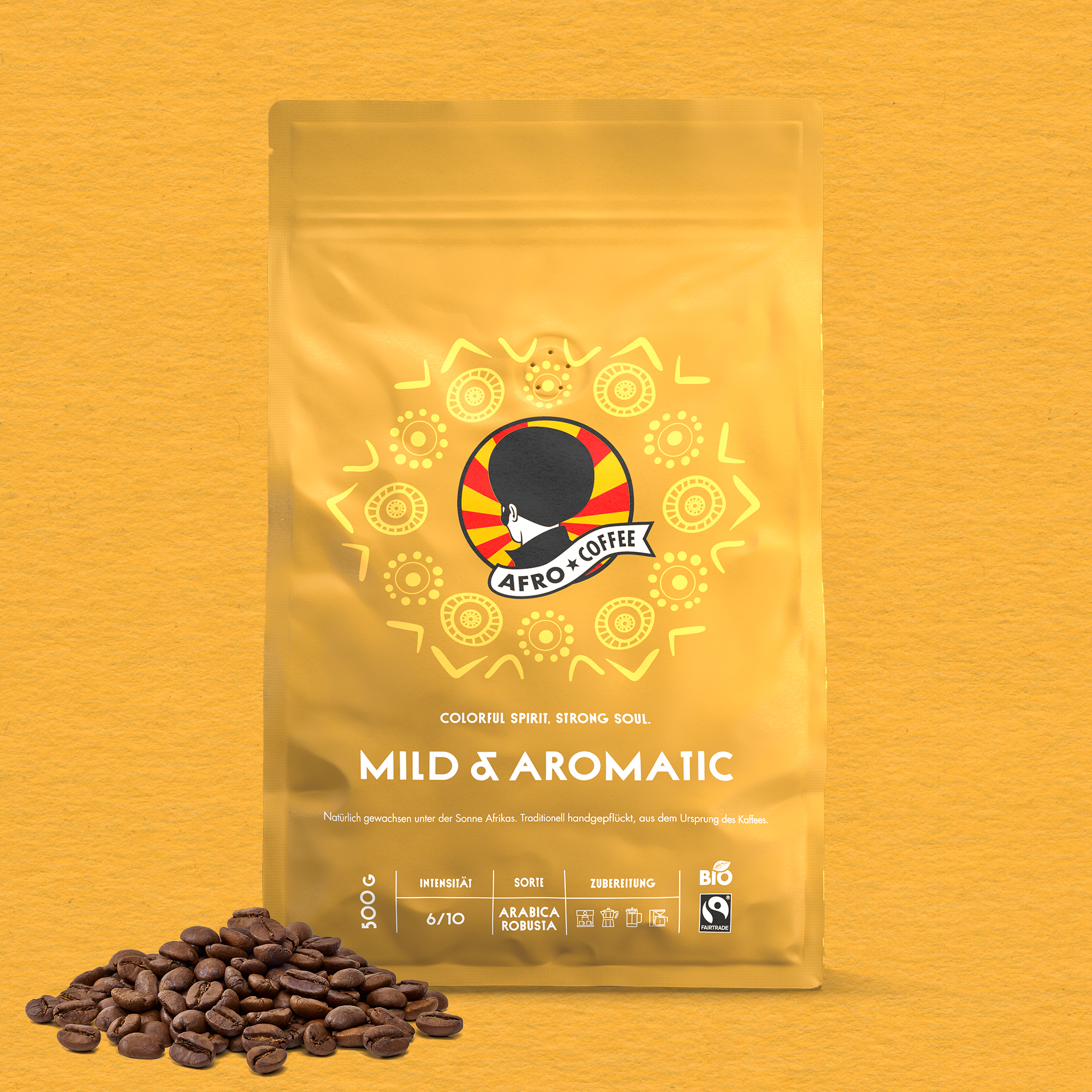 Mild & Aromatic Kaffeebohnen Bio, Fairtrade 500g