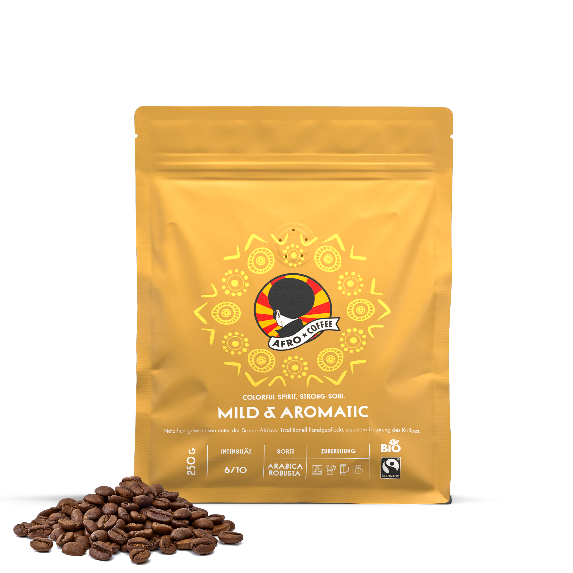 Mild & Aromatic Kaffeebohnen Bio, Fairtrade 250g