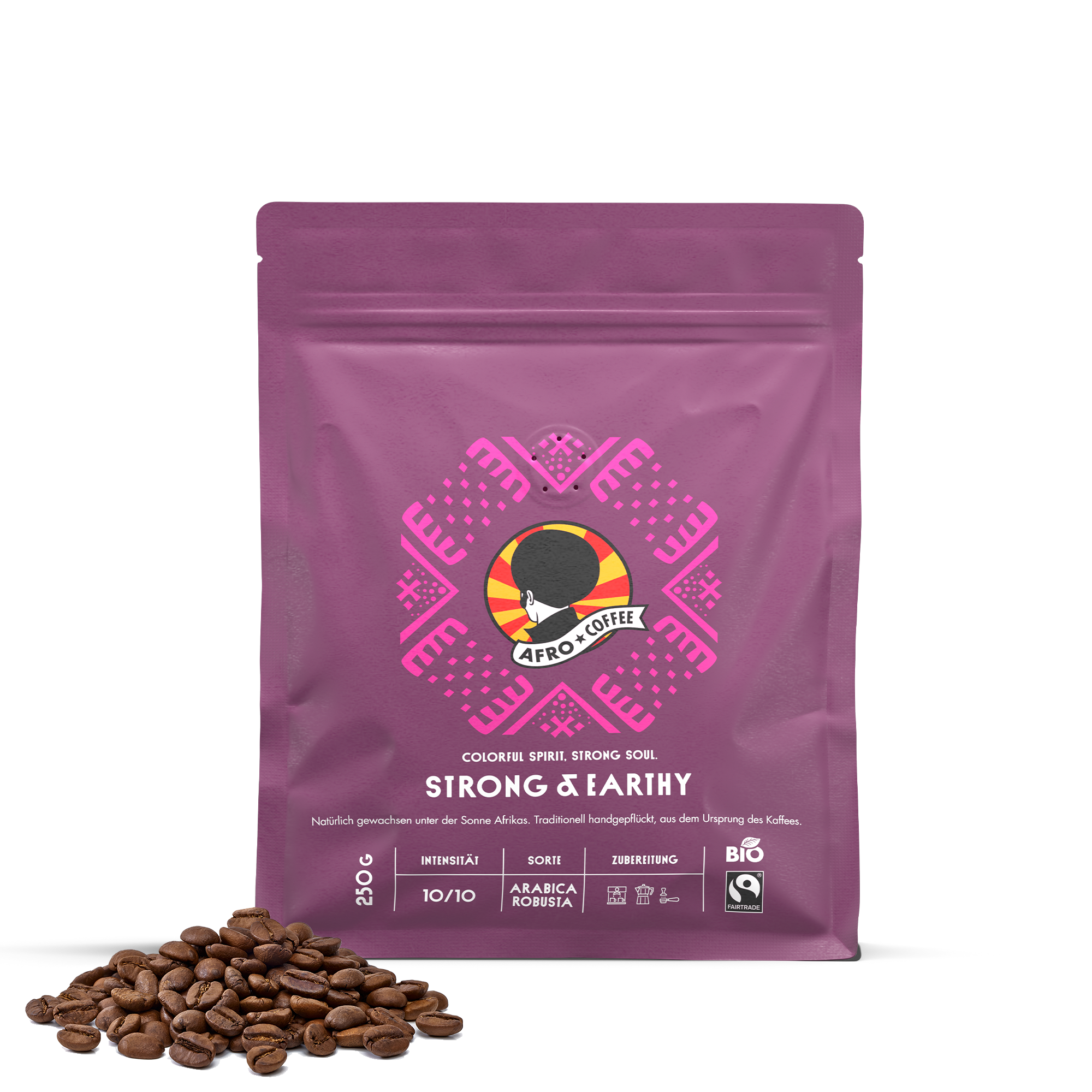 Strong & Earthy Kaffeebohnen Bio, Fairtrade 250g