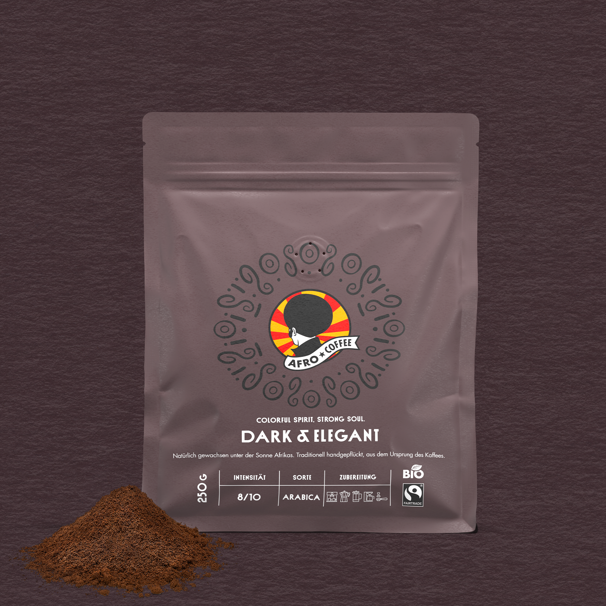 Dark & Elegant gemahlener Kaffee Bio, Fairtrade 1x 250g
