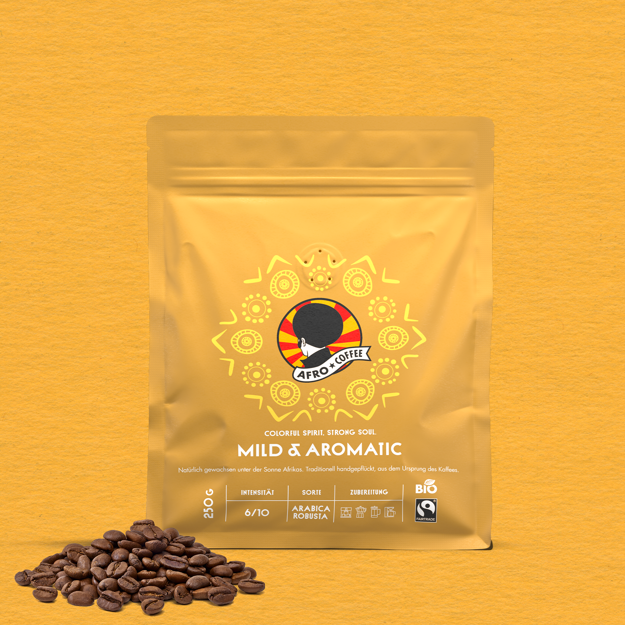 Mild & Aromatic Kaffeebohnen Bio, Fairtrade 250g