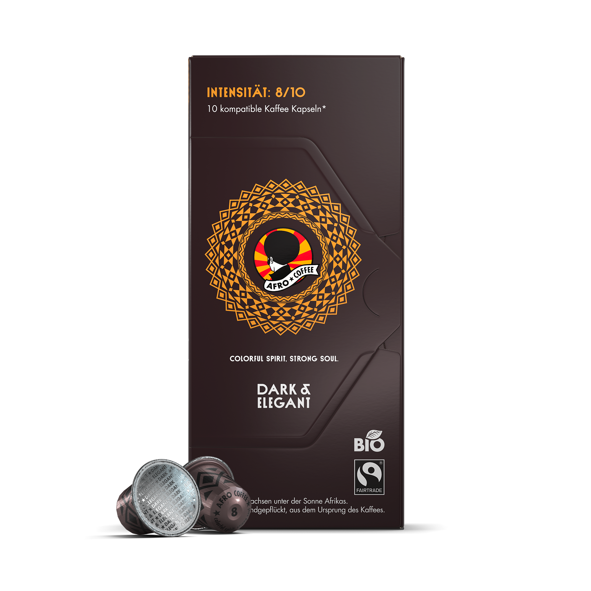 Dark & Elegant Kaffeekapseln, Bio, Fairtrade 10 Stück