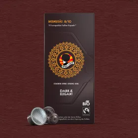 Dark & Elegant Kaffeekapseln, Bio, Fairtrade 10 Stück
